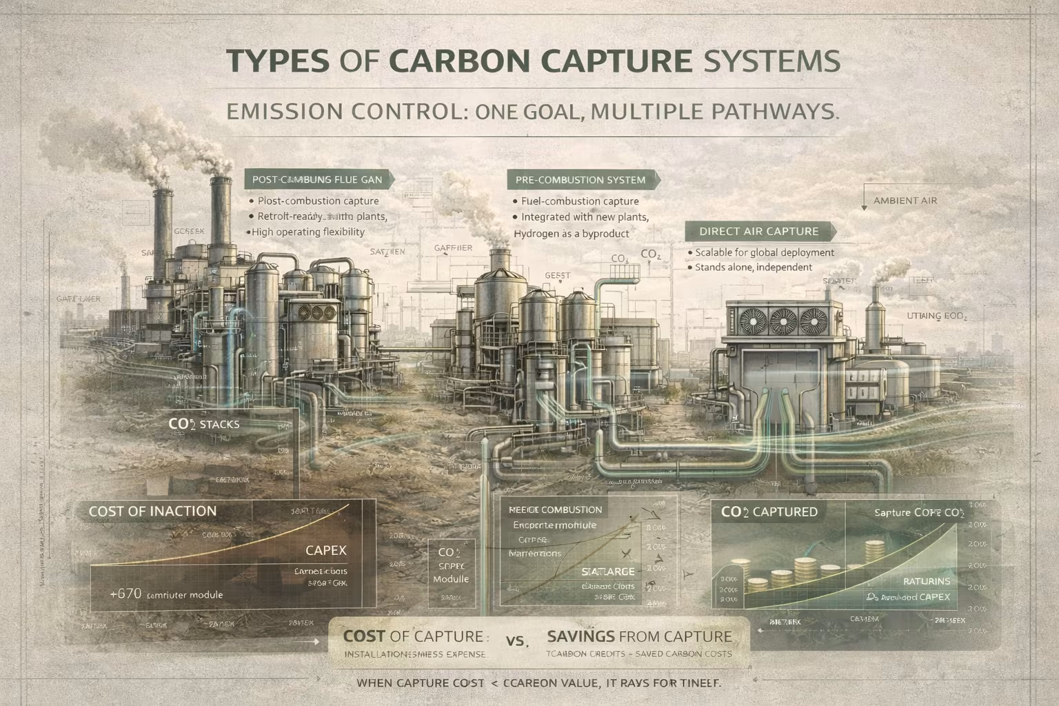 Types of Carbon Capture Systems: A Technical Comparison for Indian Industrial Facilities for Emission Control